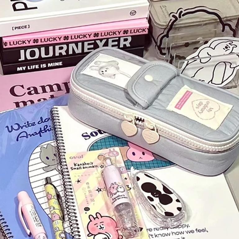 

Hot SutangTempat Pensil Retro Heart Zipper Kapasitas Besar Alat Tulis Kosmetik Pouch / Tempat Pensil Penyimpanan Alat Tulis Siswa My56