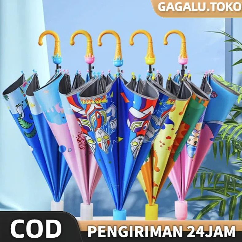 Kualitas Tinggi Payung Anak Karakter Premium /Payung Lucu/Payung Anak/Payung Anak Karakter Kucing / 