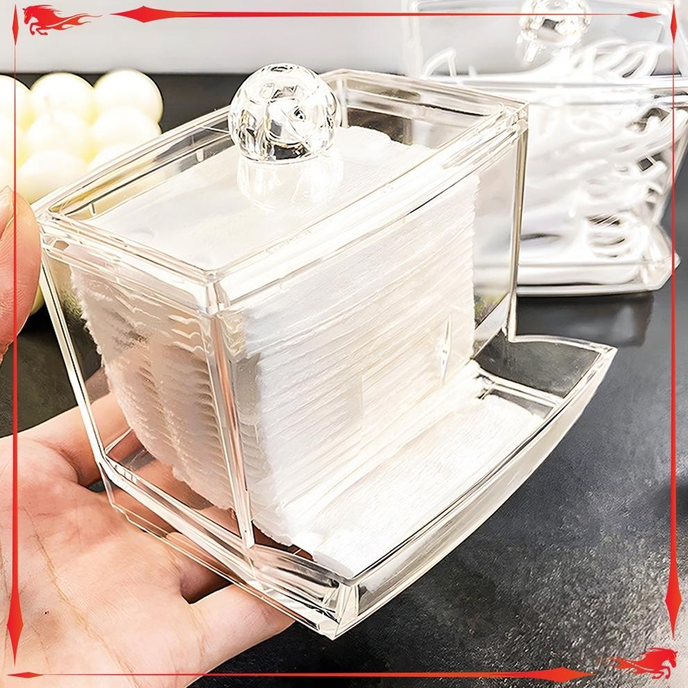 Rak Acrylic Tempat Penyimpanan Kapas / Rak Penyimpanan Kapas Pembersih Telinga / Rak Kapas TOP131 aS