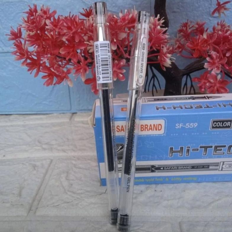 

[Kecil 1Pack (12Pcs) Pulpen Gel / Gel Pen Hitech Hi-Tech-H Hi-Tech Hitec Murah Safari 0.28Mm Er-87