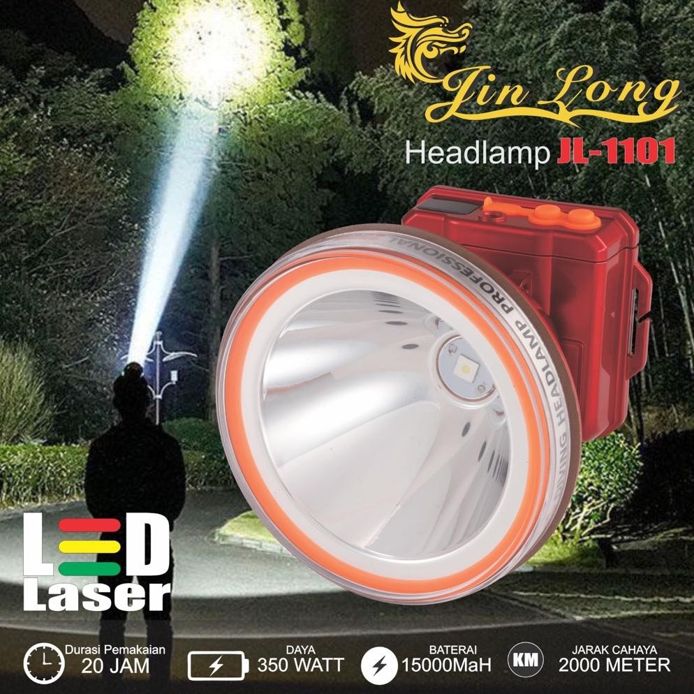 Kuke Senter Kepala / Headlamp Jinlong Jl-1101 Waterproof / Tahan Air 350 Watt Super Terang Un-123