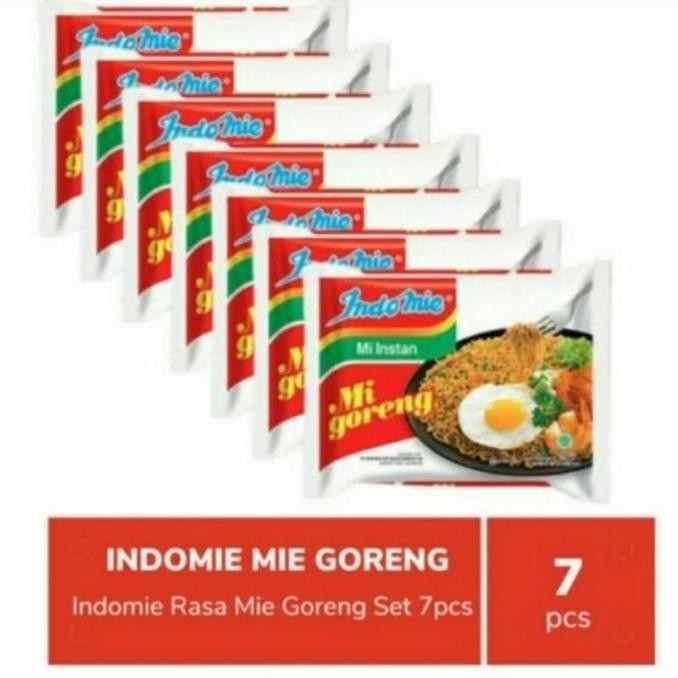 

Paket Indomie Goreng (1 paket isi 7 pcs)