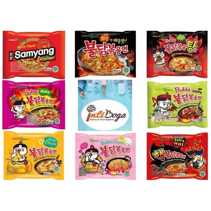 

Samyang Ramen Korea HALAL Jjajang Spicy Stew Mala Cheese Carbonara