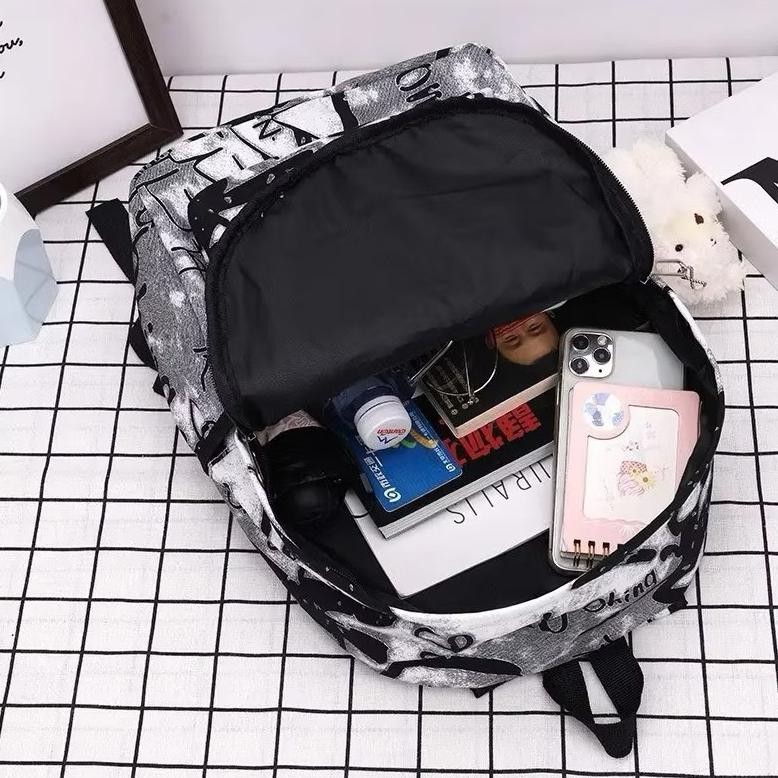 [Kecil Tas Ransel Import Abstract Premium Original Backpack Sekolah Tas Olahraga Unisex Tw39