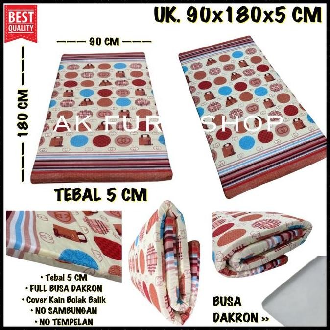 Kasur Lipat Busa Dakron 90x180 CM