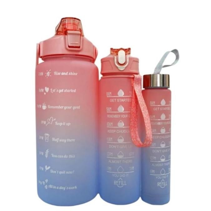 PROMO BOTOL MINUM BERANAK 3 IN 1 / BOTOL MINUM GRADIASI VIRAL (LISTRIK LAMPU RUMAH TANGGA KANTOR HIA