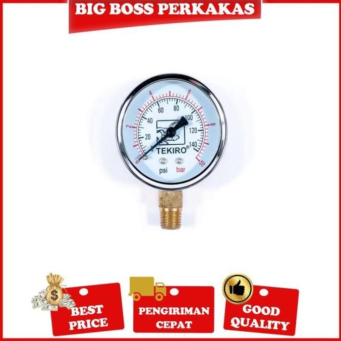 Tekiro Preasure Gauge 10 Bar / Meteran Angin 10 Bar/ manometer