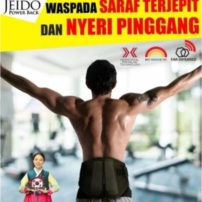 TERBARU - Korset Jeido Power Back Terapi Pinggang dengan Bio Magnetic dan Horizontal Pressure Techno