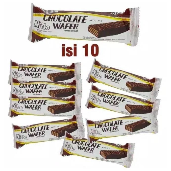 

Wafer Nitto Cokelat 10 X 17 Gr Rasa Cokelat By Jadoel_Snack Chocolate Food Coklat Cemilan
