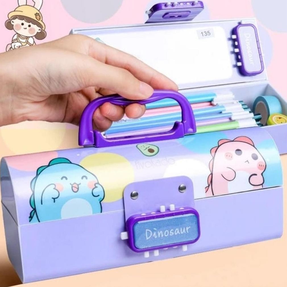 

Eelic (Passcode) Kotak Tepak Tempat Pensil Alat Tulis Pencil Stationary Case Dengan Kunci Pin Pasword Passcode Motif Gambar Karakter Kartun Lucu Untuk Anak Laki Laki Cowok Perempuan Qv21