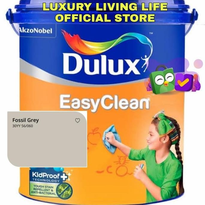 Dulux Easy Clean Fossil Grey 2,5L Gallon Tinting CSS