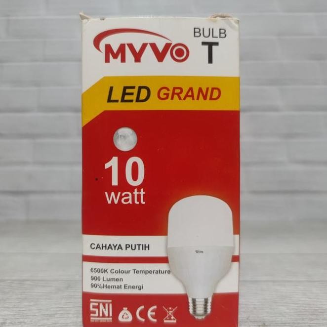 SALE MYVO GRAND LAMPU BOHLAM LED T BULB CAPSULE 10W 10 WATT BOHLAM BERGARANSI 2 TAHUN PUTIH (LISTRIK