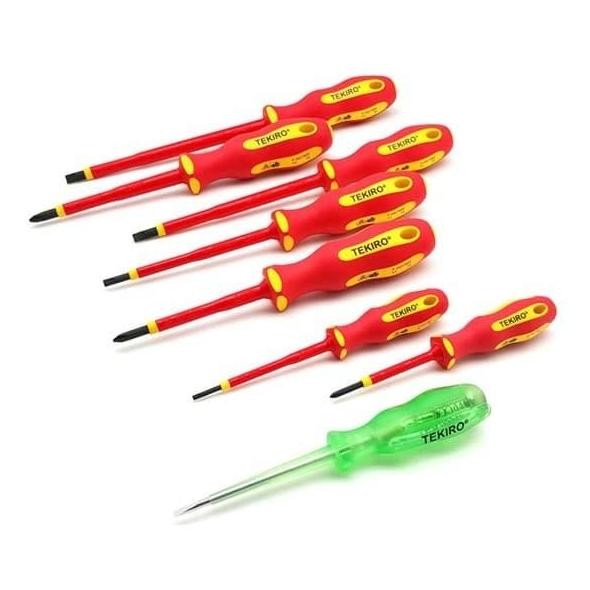 Tekiro Obeng Listrik Set 8 Pcs /Obeng Listrik Set / Tools - Alat Perkakas