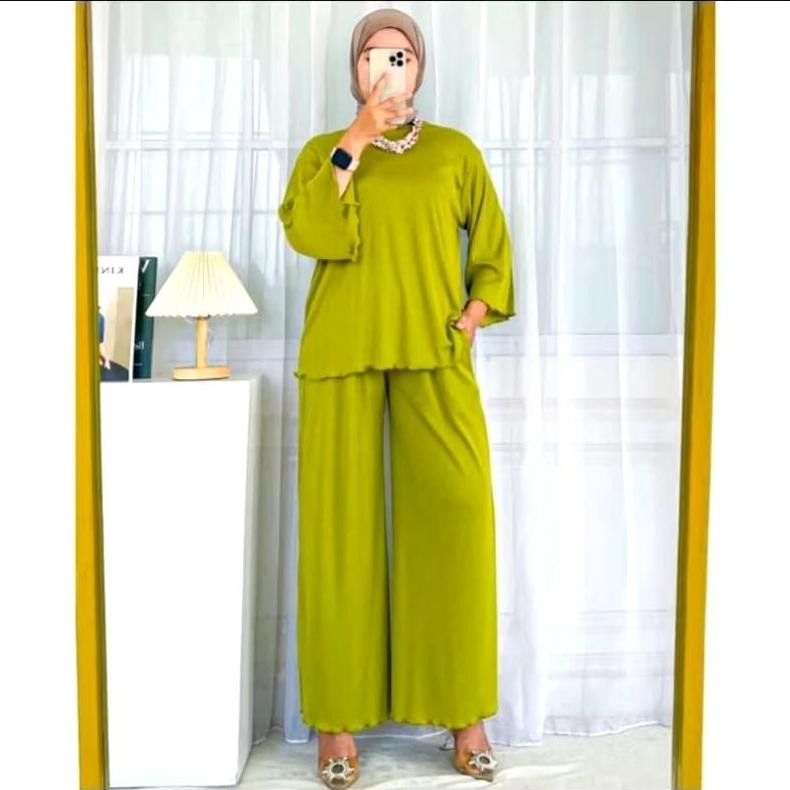 Ready Stock Rt-69 Set Knit Rib Premium /One Set Wanita Kekinian /Setelan Wanita Kekinian /Setelan Ce