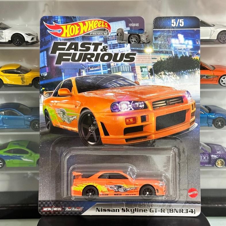 Hot Wheels Premium Nissan Skyline GTR BNR R34 Orange