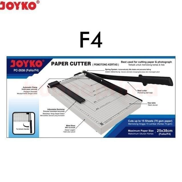 

Pemotong Kertas R Cutter F4 Folio Joyko Letter 25X38 Cm Pc 2638