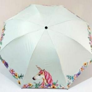 Promo Payung Nagoya Nf 429 (Lipat) Motif Unicorn & Flower (Bagian Dalam Hitam) U-45