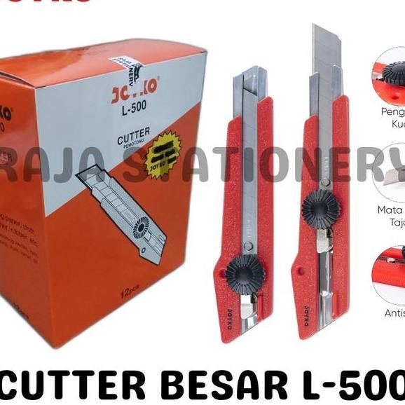 

Joyko Cutter Besar L Potong Pemotong Kertas Silet L Lusin Box 12Pcs