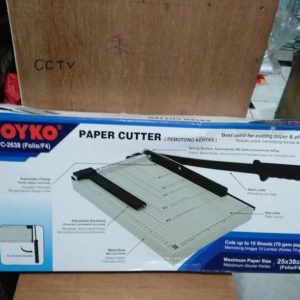 

Pemotong Kertas Ukuran F4 Merk Joyko