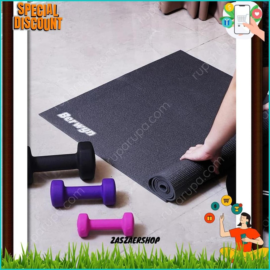 Matras Yoga Brewyn Single Layer Pvc/Yoga Mat/Matras Yoga/Matras Yoga Ace Hardware Bisa Cod