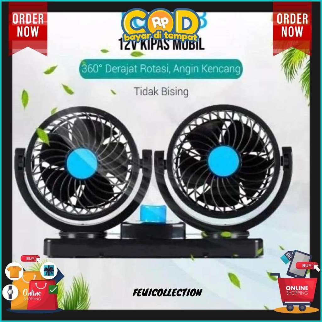 Kipas Angin Mobil Vanstar/ Car Cooling Double Fan/Kipas Angin Mobil Pick Up/Kipas Mobil Super Dingin