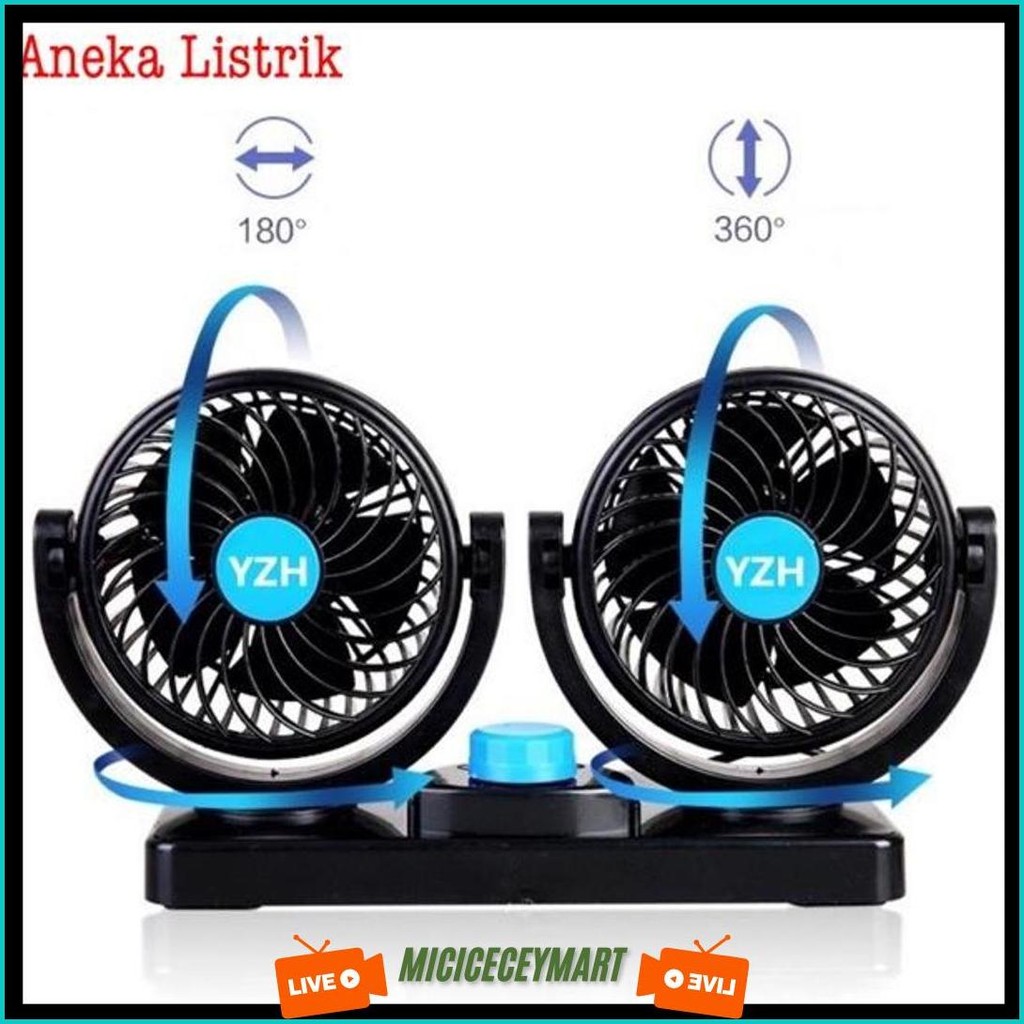 Kipas Angin Mobil Vanstar/ Car Cooling Double Fan/Kipas Angin Mobil Pick Up/Kipas Mobil Super Dingin