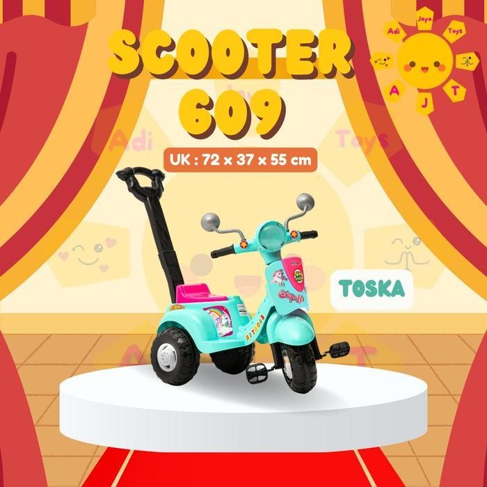 TP sepeda skuter shp scooter 609 mainan anak sepeda musik goes dorong anak skuter Musikal Plastik To