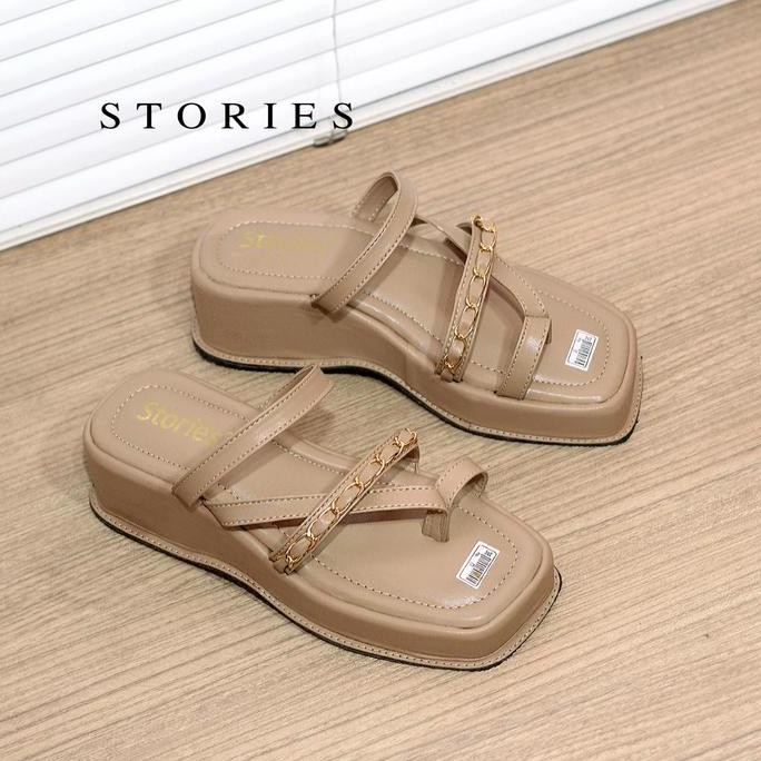 DF294>> Sandal Wanita Flatform Wedges JJ 03 Jempol Selop Cewek Karet Shoes Sendal