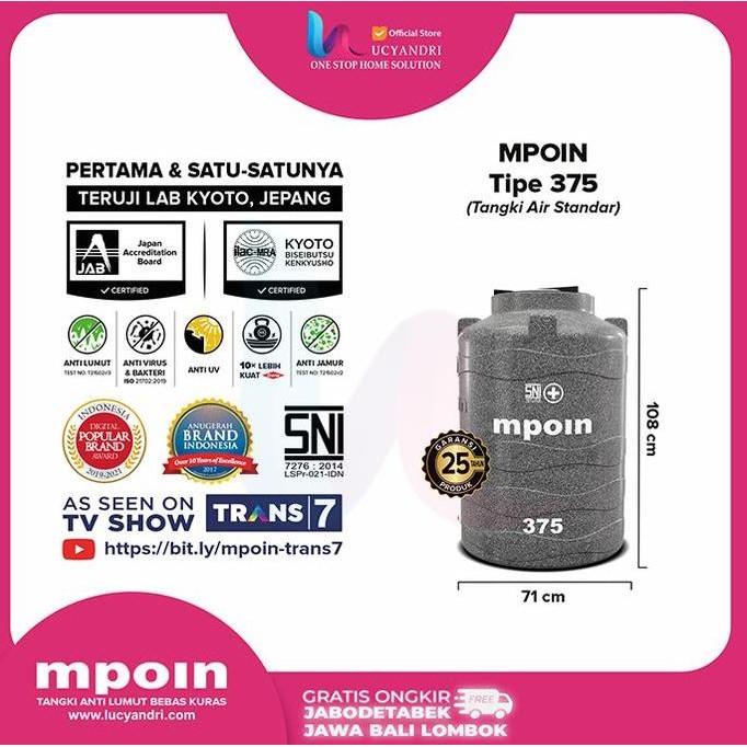 Tangki Air MPOIN 400 Wave Toren Tandon Tanki 400 Liter Mpoin Plus