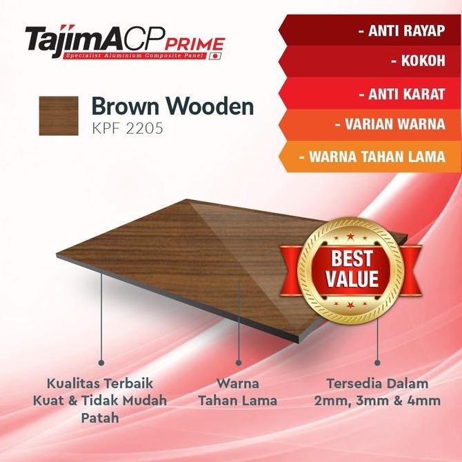 Acp Tajima Brown Wooden 3mm PE