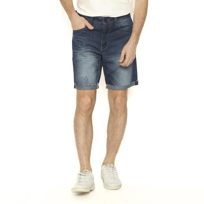 Spyderbilt Celana Pendek Denim Pria Biker Men Walkshort Denim Planet Surf TM