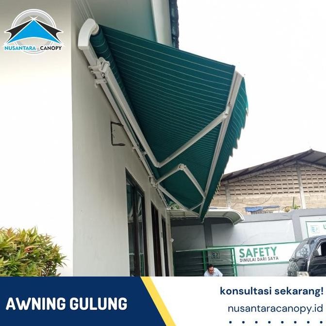 Kanopi Lipat Awning Gulung Elektrik dan Manual Bergaransi Depok - Kanopi Buka Tutup Outdoor Elegan &