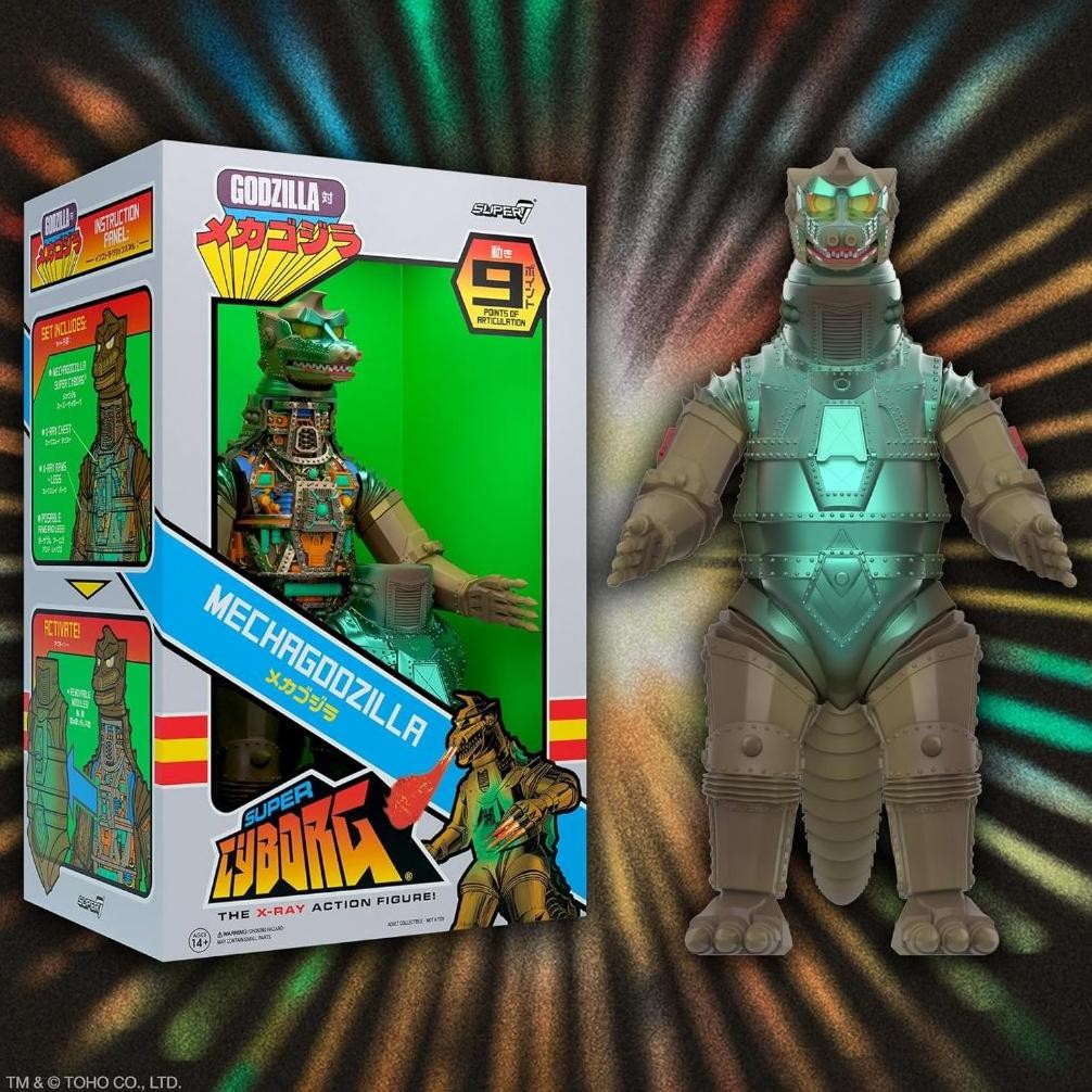 SUPER7 SUPER CYBORG TOHO MECHAGODZILLA 27,9 CM GROE TOHO GODZILLA ACTIONFIGUR, KLASSISCHE
