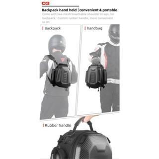 CCS Tas Motor Belakang Rhinowalk MTR4001 Hard Shell Tailbag Motorcycle 12-18L Waterproof