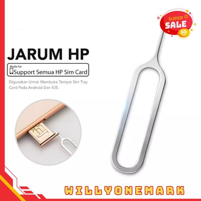 JARUM PIN TUSUK KARTU SIM CARD EJECTOR CARD HP PEMBUKA SIM TRAY HP INJECTOR SMARTPHONE IPHONE SAMSUN