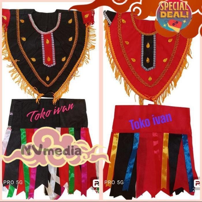 TERBAIK TODAY KOSTUM KESENIAN TOPENG IRENG / BAJU DAYAKAN / BAJU KESENIAN JARAN KEPANG