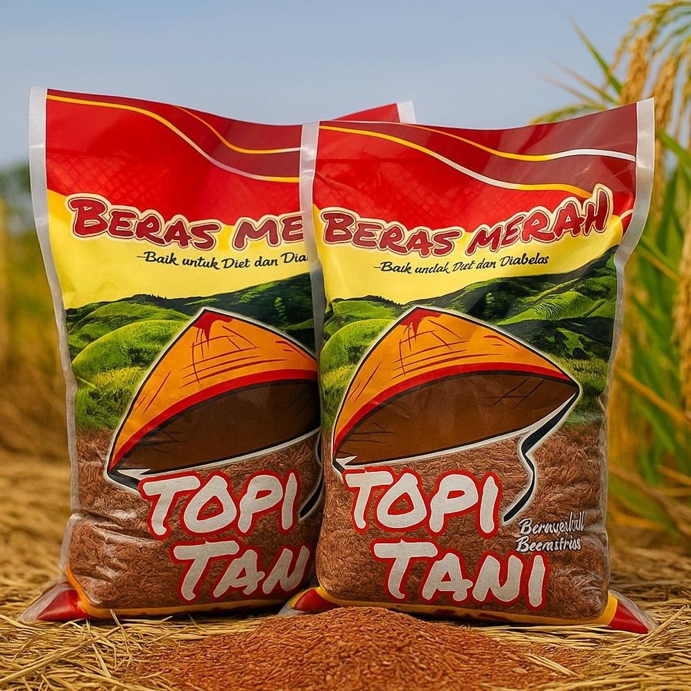 

Beras Merah Topi Tani 5Kg (Merah Sosoh) Berkualitas Premium - Baik Untuk Diet Dan Diebetes