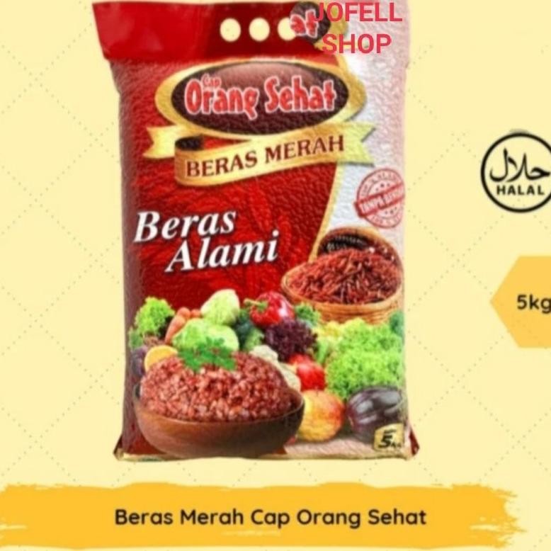 Beras Merah Cap Orang Sehat 5 Kg