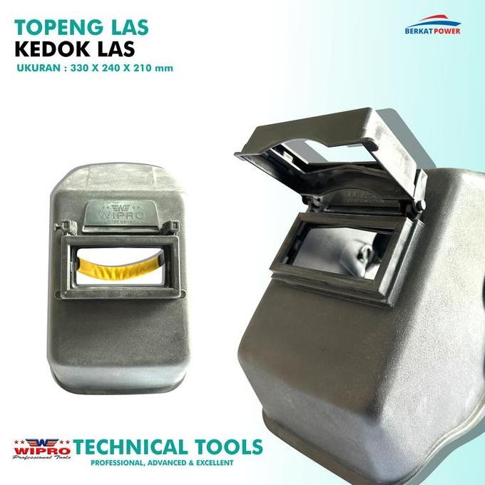 Helm Las Wipro Kedok Las Topi Hitam Model Putar