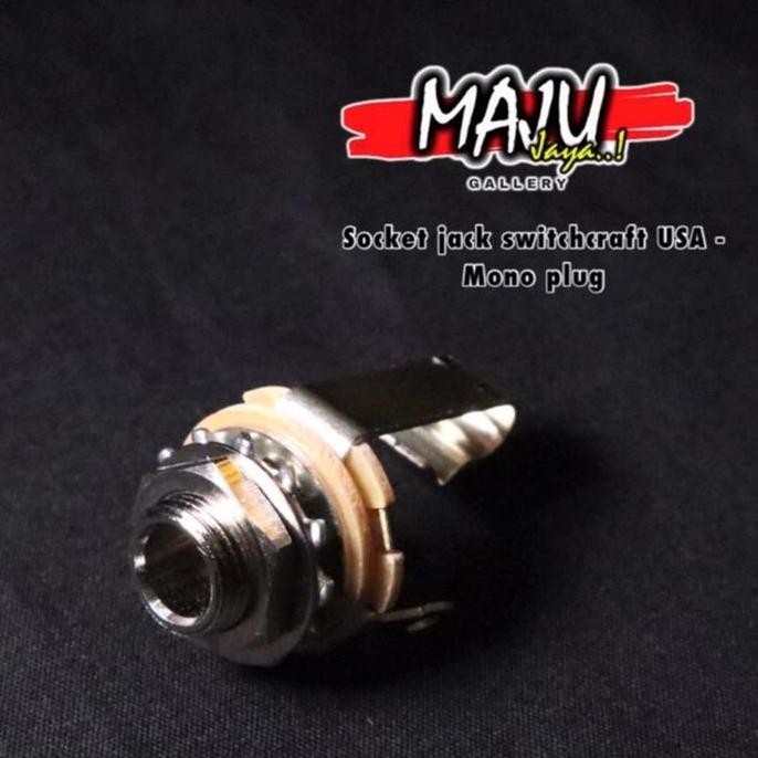 socket soket jack gitar bass elektrik switchcraft mono USA original