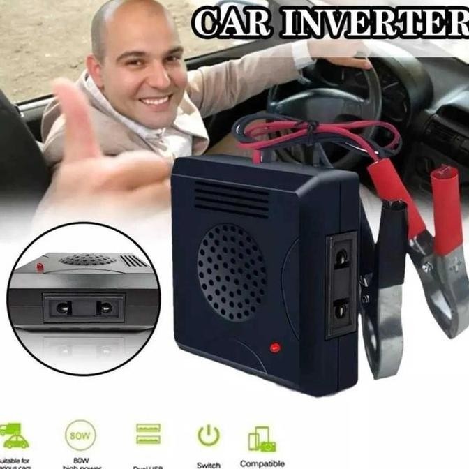POWER INVERTER 180WATT INVERTER 180W 12V TO 220V INVERTER MOBIL MINI ORIGINAL DAN TERPERCAYA