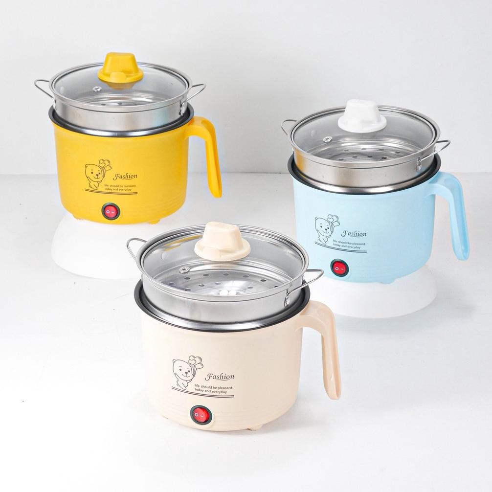 PANCI LISTRIK KUKUSAN STAINLESS STELL MULTI FUNGSI BERUANG/KOMPOR ELEKTRIK SERBAGUNA PEMANGGANG FRY 