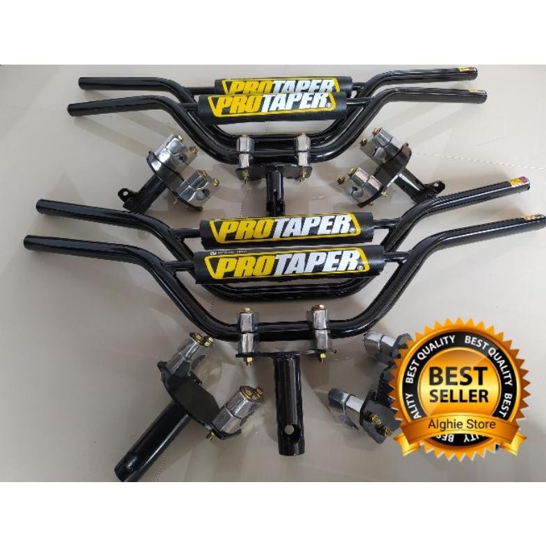 Paketan stang motor custom model trail dan dudukan adaptor untuk semua jenis motor Honda Yamaha Suzu