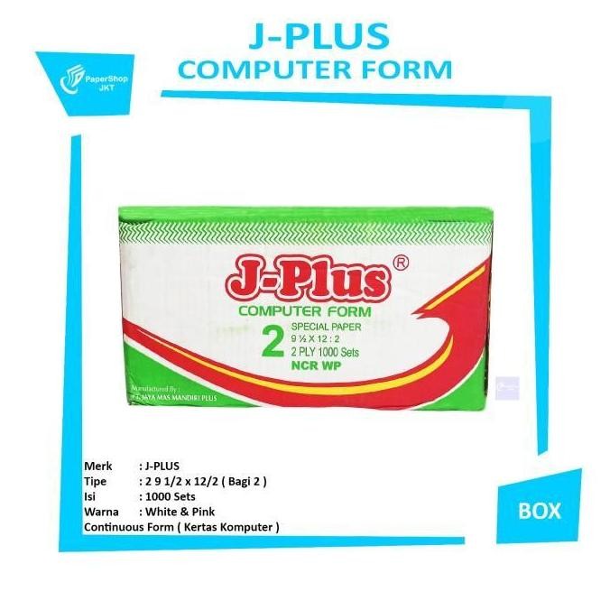 J-PLUS - Continous Form 2 Ply 9 /2 x 2/2 NCR Kertas Komputer - Box