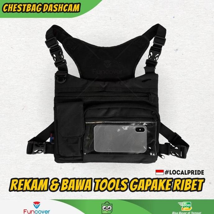 TERMURAH - Chestbag Tas Dada Tactical Record Candid Camera Gadget Motor Funcover