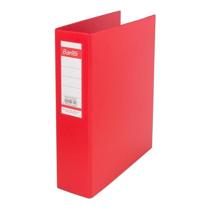 

PROMO DISKON - Bantex Ring Binder 2 Ring D 6mm Folio Red #826 09