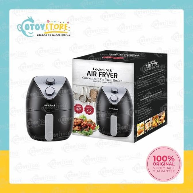 TERLARIS Locknlock Black Series AirFryer EJF122BLK 2L / Lock & Lock Airfryer