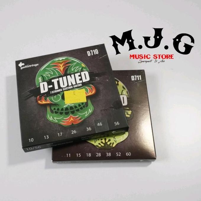 senar gitar elektrik 7 string by galli string