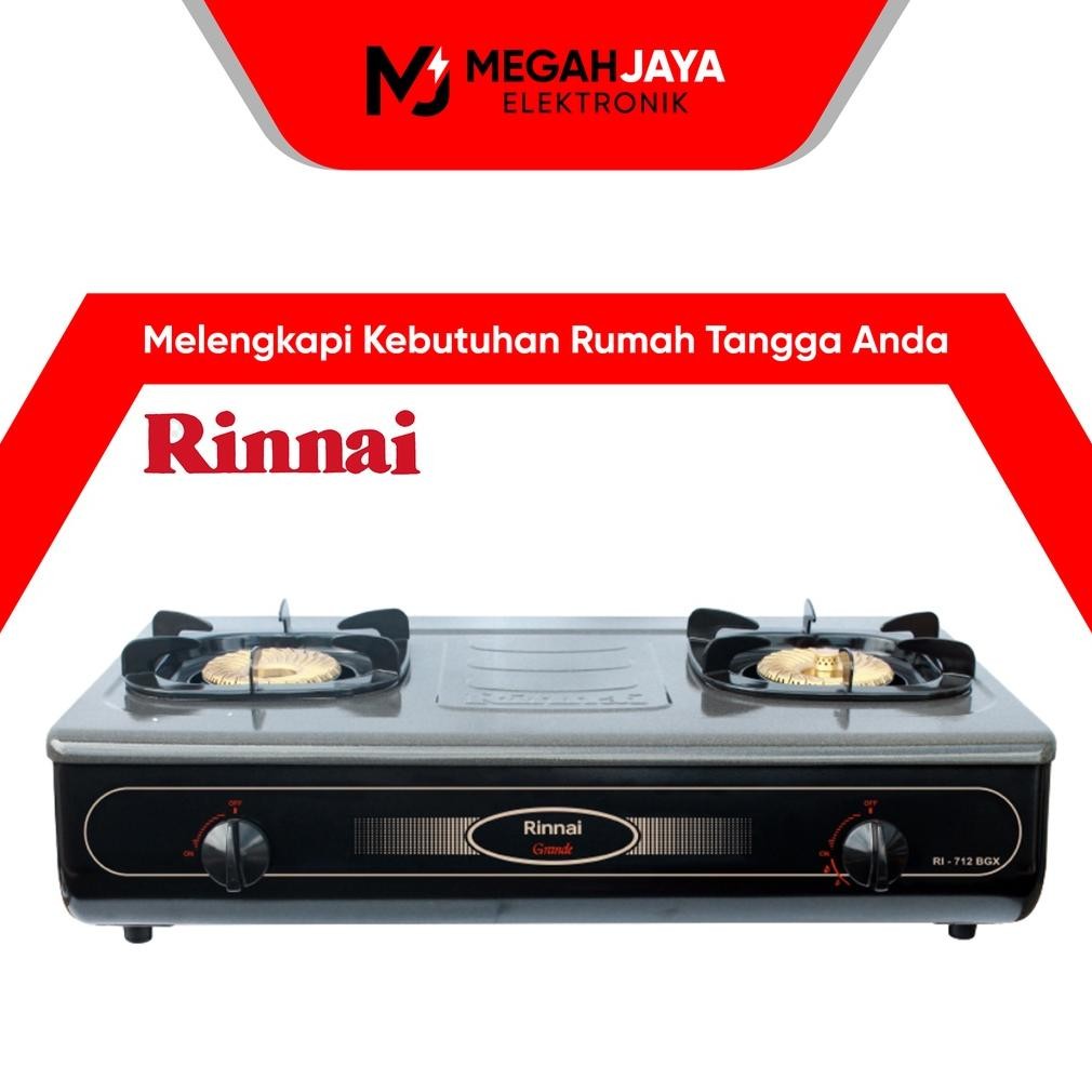 [COD READY] RINNAI KOMPOR RI 712BGX / RI-712BGX / RI 712 BGX / RI712 BGX (2 TUNGKU) GARANSI RESMI