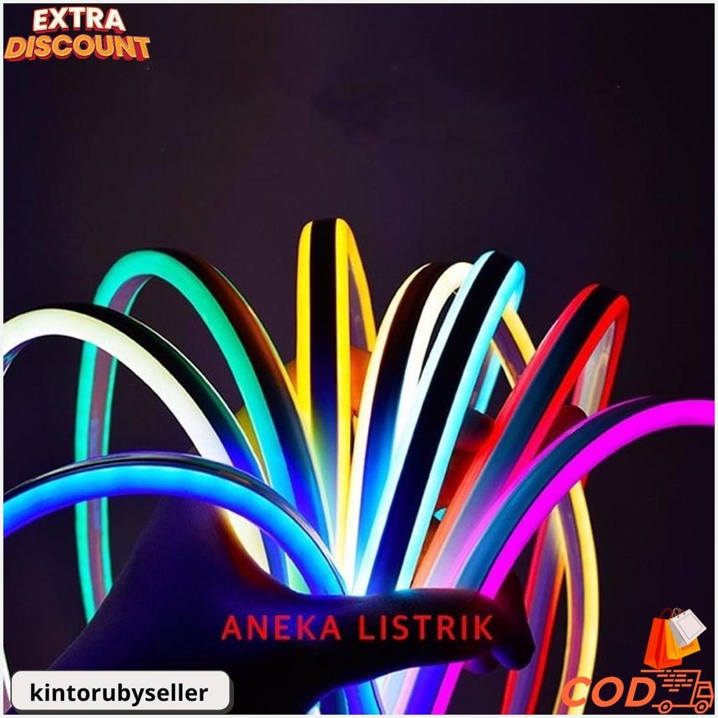 Neon Flex Lampu Led Selang 1M-5M Kualitas Premium Dc 12V / Lampu Alis Motor Mobil / Lampu Led Fleksi